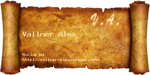 Vallner Alex névjegykártya