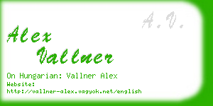 alex vallner business card